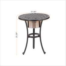 Load image into Gallery viewer, Aluminum 21" Round Table With Ice Bucket