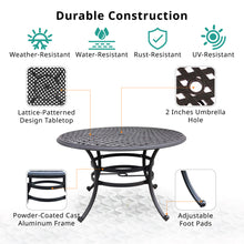 Load image into Gallery viewer, Aluminum 49" Round Dining Table