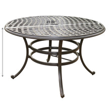 Load image into Gallery viewer, Aluminum 49" Round Dining Table
