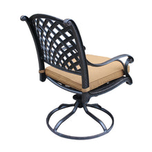 Load image into Gallery viewer, Cast Aluminum Dining Swivel Rocker With Brown Cushion