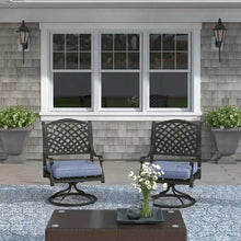 Load image into Gallery viewer, Cast Aluminum Dining Swivel Rocker With Navy Cushion
