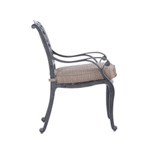 Load image into Gallery viewer, Indoor/Outdoor Dining Arm Chair With Dupione Brown Cushion