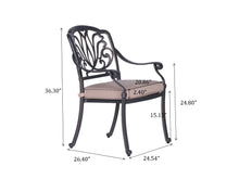 Load image into Gallery viewer, Aluminum Dining Armchair With Sunbrella Cushion