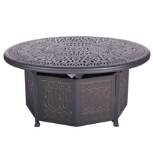 Load image into Gallery viewer, Outdoor Modern 52 Inch Chat Height Gas Fire Pit Table with Doors