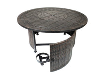 Load image into Gallery viewer, 52" Round Aztec Chat Firepit Table (Burner Included)
