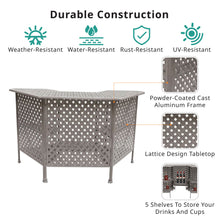 Load image into Gallery viewer, Cast Alumnim Weave Pattern Party Bar Table