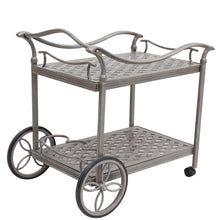 Load image into Gallery viewer, Cast Aluminum Tea Cart, Heritage Grey