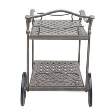Load image into Gallery viewer, Cast Aluminum Tea Cart, Heritage Grey