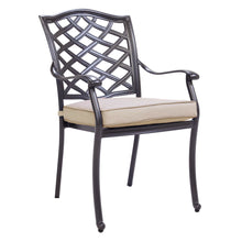 Load image into Gallery viewer, Aluminum Dining Arm Chair With Sunbrella Cushion