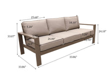 Load image into Gallery viewer, Outdoor Aluminum Sofa With Cushion