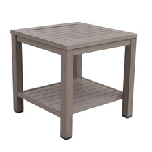 Load image into Gallery viewer, Outdoor Aluminum End Table with Shelf