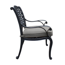 Load image into Gallery viewer, Aluminum Outdoor Dining Arm Chair With Sunbrella Cushion