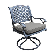 Load image into Gallery viewer, Outdoor Aluminum Dining Swivel Rocker Chair with Sunbrella Cushion