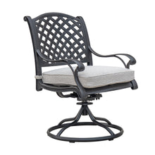 Load image into Gallery viewer, Cast Aluminum Dining Swivel Rocker With Sandstorm Color Cushion
