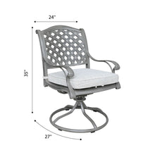 Load image into Gallery viewer, Aluminum Dining Swivel Rocker Chair
