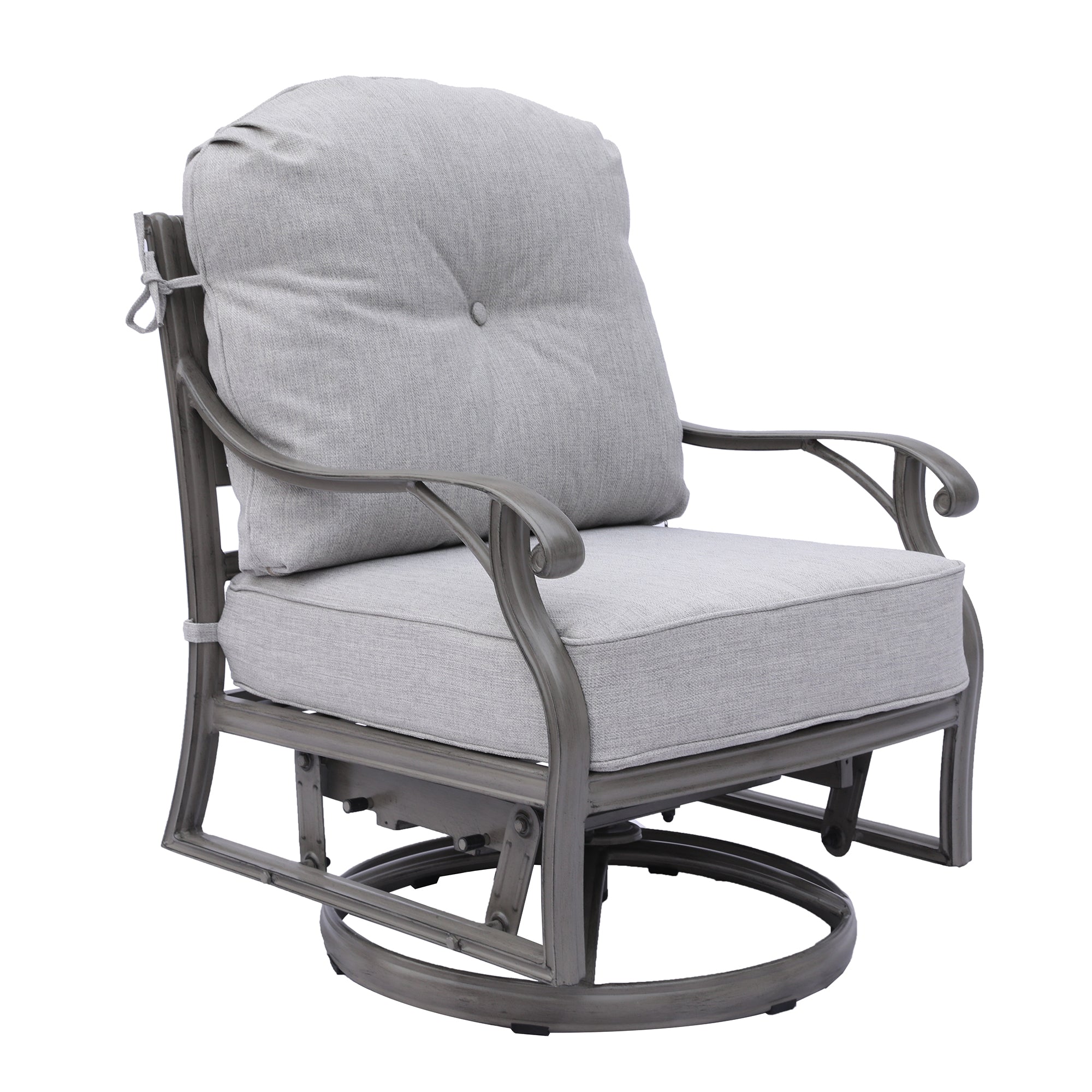 Outdoor Patio Aluminum Club Swivel Glider with Cushion