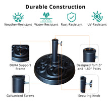 Load image into Gallery viewer, 35 Lbs Resin Umbrella Base, Floral