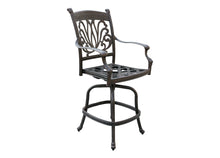 Load image into Gallery viewer, Cast Aluminum Counter Barstool with Design (Set of 2)