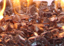 Load image into Gallery viewer, 1/2" Reflective Copper Fireglass 15lb