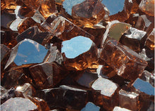 Load image into Gallery viewer, 1/2" Reflective Copper Fireglass 15lb
