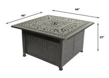 Load image into Gallery viewer, 44" Square Chat Wrap Firepit Table (Classic) (Container Order Only)