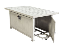 Load image into Gallery viewer, 52" x 32" Rectangle Chat Firepit Table JoLee White