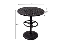 Load image into Gallery viewer, 36" Round Pedestal Counter Table Weave With Footrest