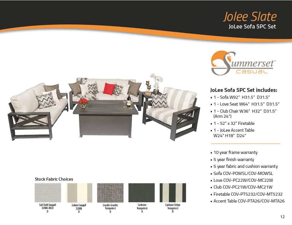 JoLee Sofa 5PC Set