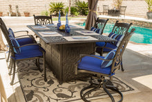 Load image into Gallery viewer, 84" x 44" Rectangle Dining Wrap Firepit Table With 2 Burners Signature (Burner or Ice Bucket NOT Included)