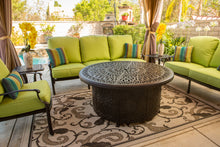 Load image into Gallery viewer, 52" Round Chat Wrap Firepit Table Signature (Burner Included)