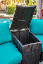 Load image into Gallery viewer, Aztec Curved Circular Accent Table With Storage