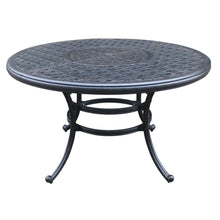 Load image into Gallery viewer, 52&quot; Cast Aluminum Round Dining Table, Dark Lava Bronze
