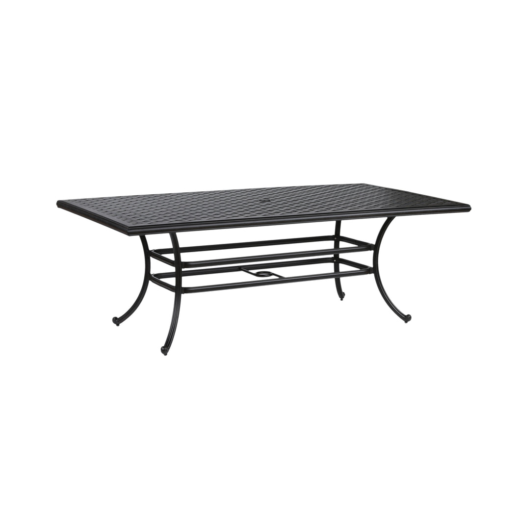 46x86 Inch Cast Aluminum Rectangle Table, Dark Lava Bronze