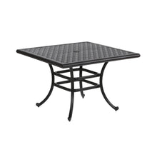 Load image into Gallery viewer, 44&quot; Square Outdoor Cast Aluminum Dining Table, Dark Lava Bronze
