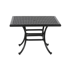 Load image into Gallery viewer, 44&quot; Square Outdoor Cast Aluminum Dining Table, Dark Lava Bronze
