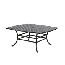 Load image into Gallery viewer, 64&quot; Square Outdoor Cast Aluminum Dining Table, Dark Lava Bronze
