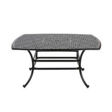 Load image into Gallery viewer, 64&quot; Square Outdoor Cast Aluminum Dining Table, Dark Lava Bronze
