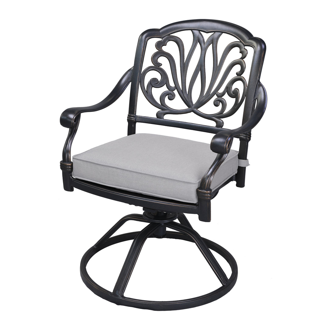 Dining Swivel Rocker With Cushion, Set of 2, Dessert Night/Cast Silver