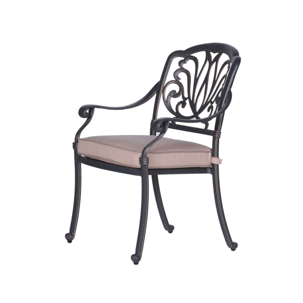 Aluminum Dining Armchair With Sunbrella Cushion