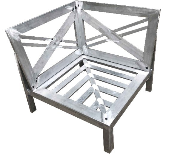 Jolee Gray Sectional Corner Chair