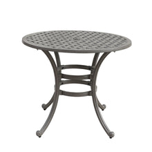 Load image into Gallery viewer, 36&quot; Cast Aluminum Round Dining Table, Heritage Grey
