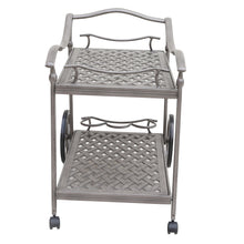 Load image into Gallery viewer, Cast Aluminum Tea Cart, Heritage Grey
