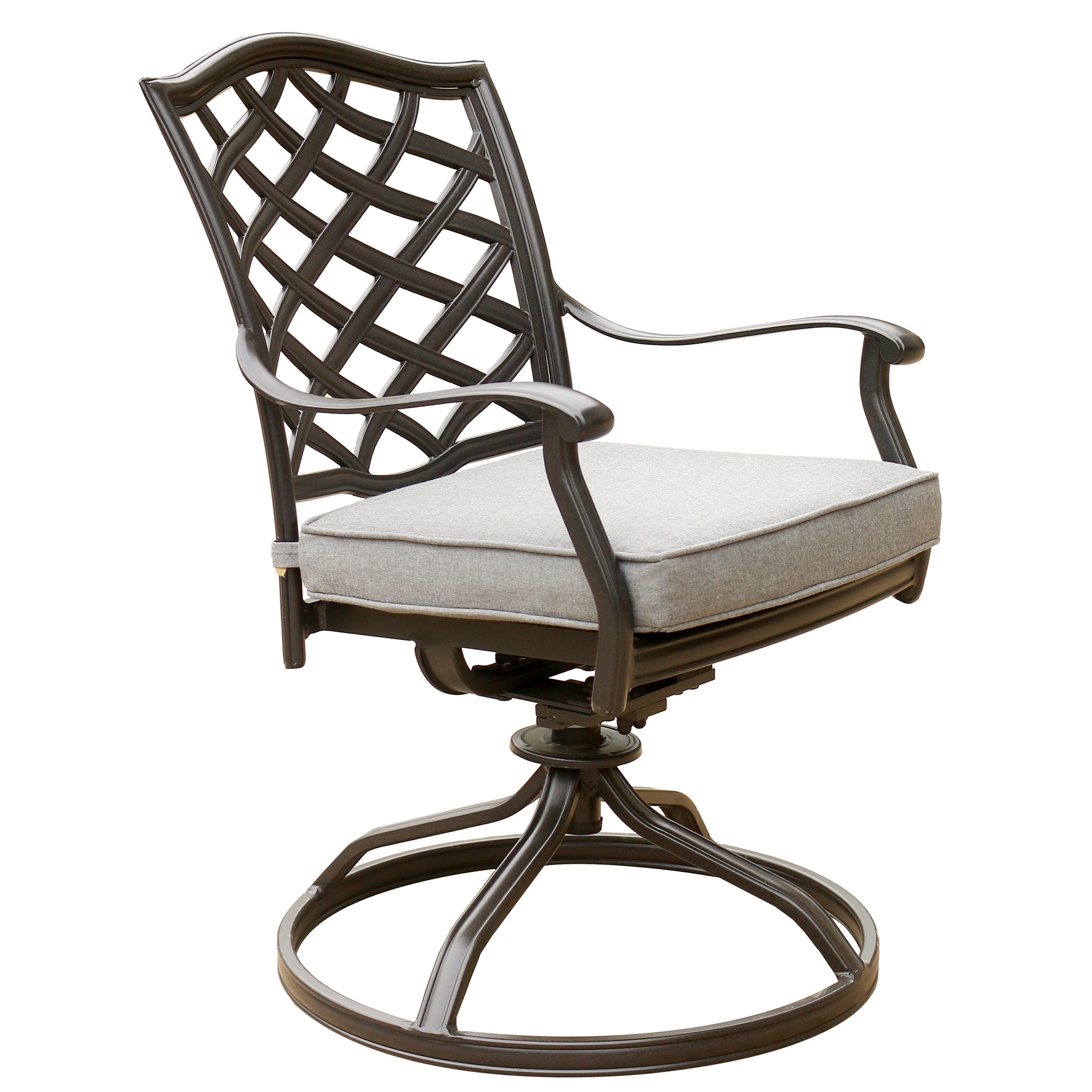 Aluminum Dining Swivel Chair With Sunbrella Cushion