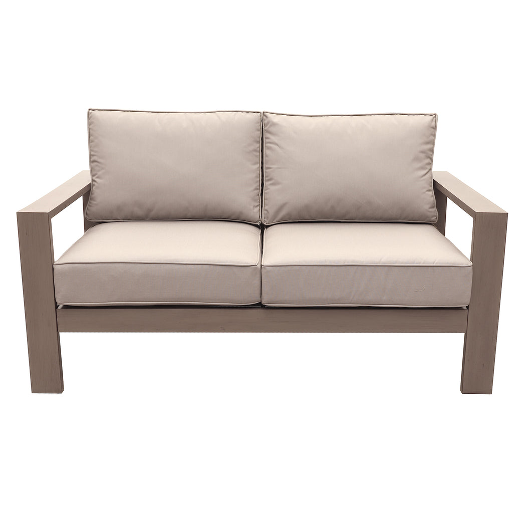 Loveseat With Cushion, Brama/Taupe