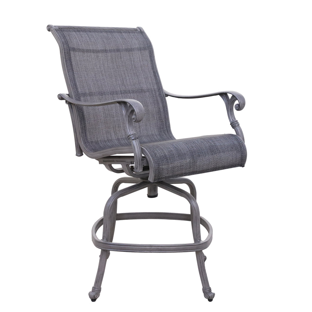 Outdoor Sling Counter Stool With Aluminum Frame