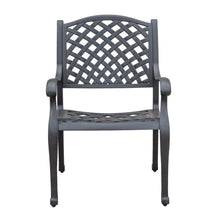 Load image into Gallery viewer, Cast Aluminum Dining Arm Chair With Cushion, Dark Lava Bronze/Sandstorm
