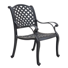 Load image into Gallery viewer, Cast Aluminum Dining Arm Chair With Cushion, Dark Lava Bronze/Sandstorm
