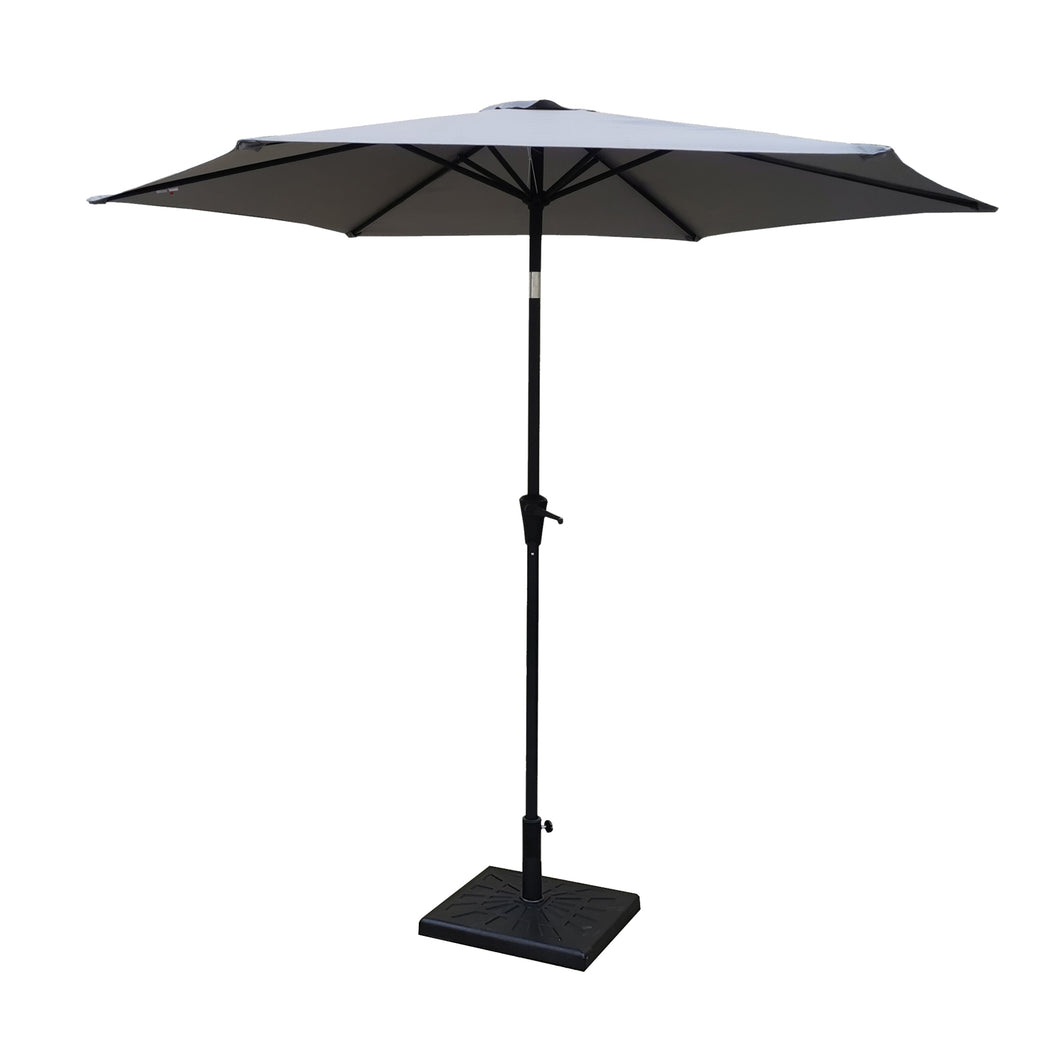 9' Pole Umbrella With Carry Bag, Gray