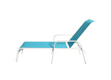 Load image into Gallery viewer, Commercial Chaise Lounge with Aqua Sling Fabric (Set of 4) (Container Order Only)
