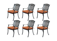 Load image into Gallery viewer, Cast Aluminum Dining Chairs with Cushions (Set of 6) (Container Order Only)
